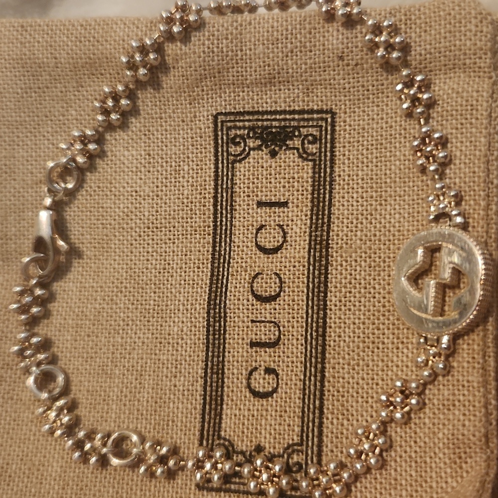 Gucci Silver Beaded Bracelet